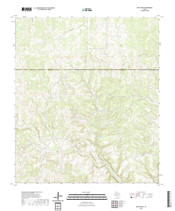 Rust Ranch, TX — USGS 7.5-minute topo (2022)