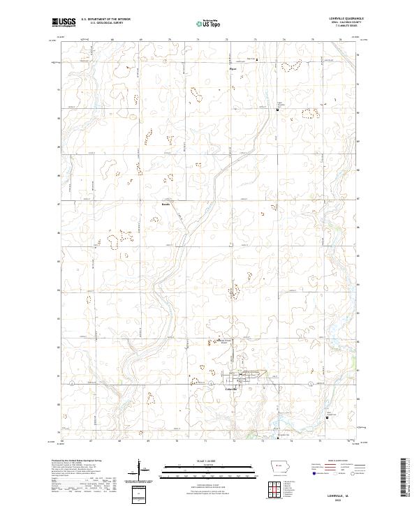 Lohrville, IA — USGS 7.5-minute topo (2022)