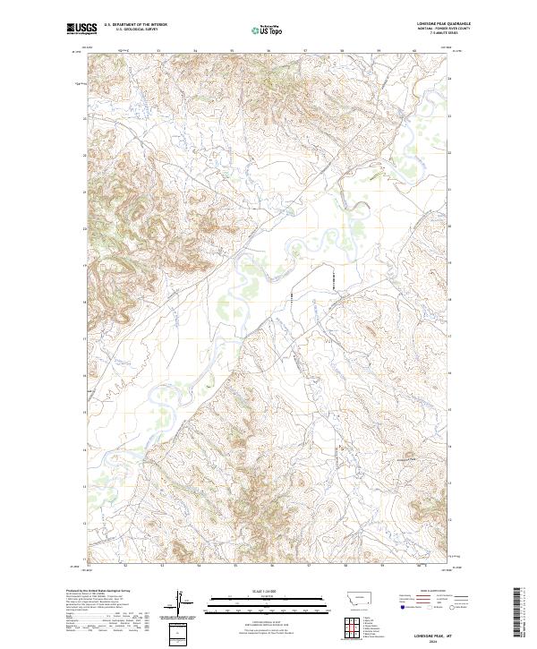 Lonesome Peak, MT — USGS 7.5-minute topo (2024)