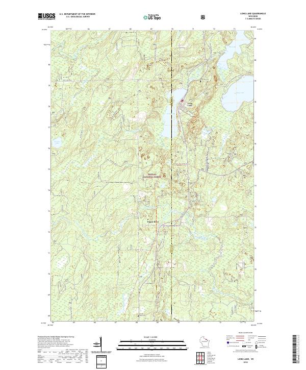 Long Lake, WI — USGS 7.5-minute topo (2022)