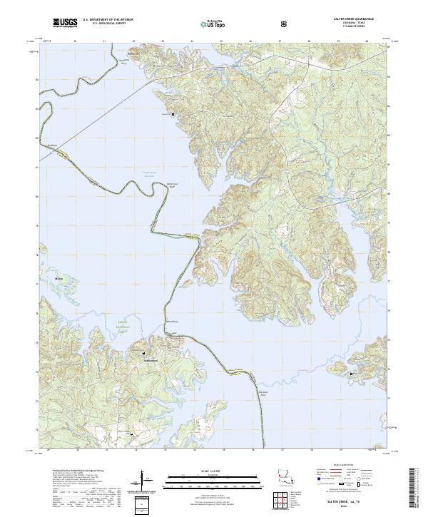 Salter Creek, LA-TX — USGS 7.5-minute topo (2024)
