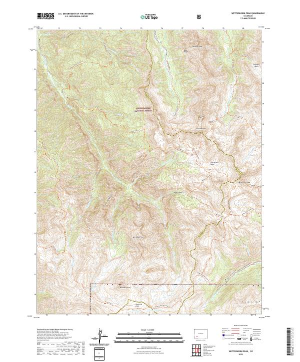 Wetterhorn Peak, CO — USGS 7.5-minute topo (2022)