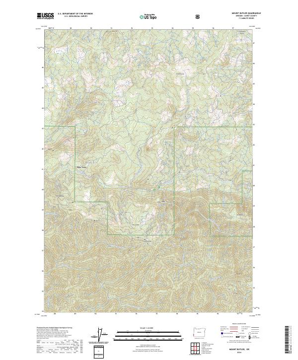 Mount Butler, OR — USGS 7.5-minute topo (2024)