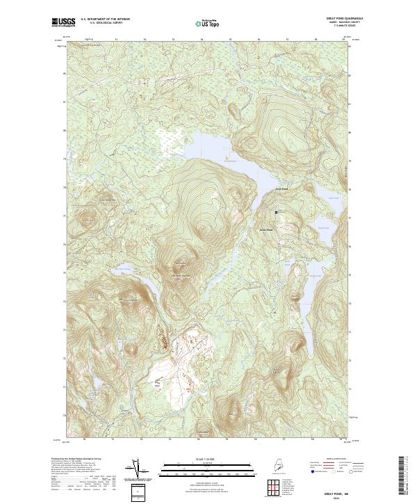 Great Pond, ME — USGS 7.5-minute topo (2024)