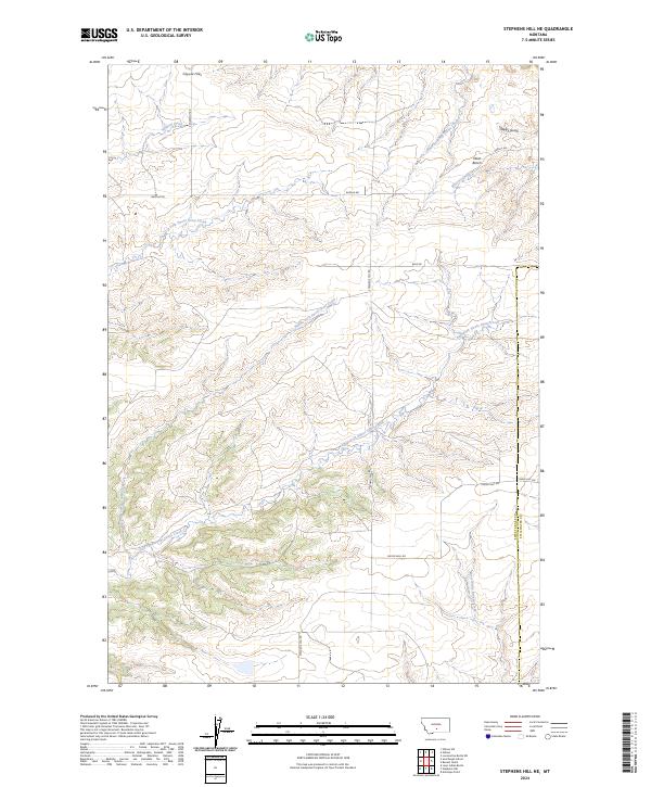 Stephens Hill NE, MT — USGS 7.5-minute topo (2024)