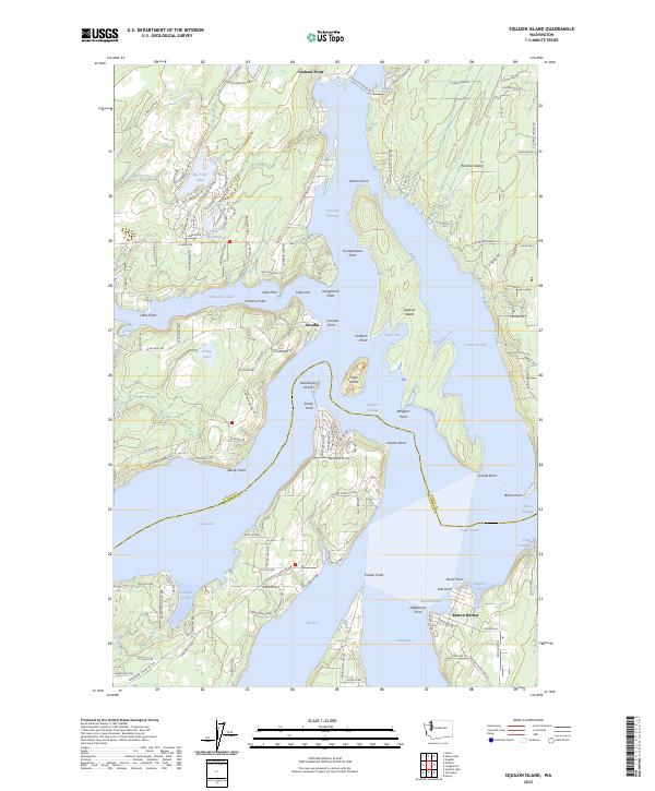 Squaxin Island, WA — USGS 7.5-minute topo (2023)
