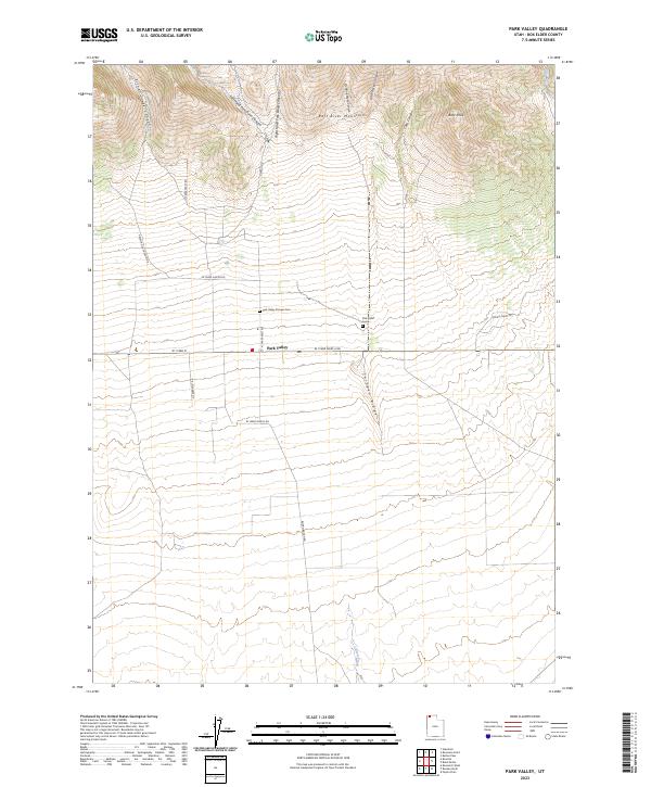 Park Valley, UT — USGS 7.5-minute topo (2023)