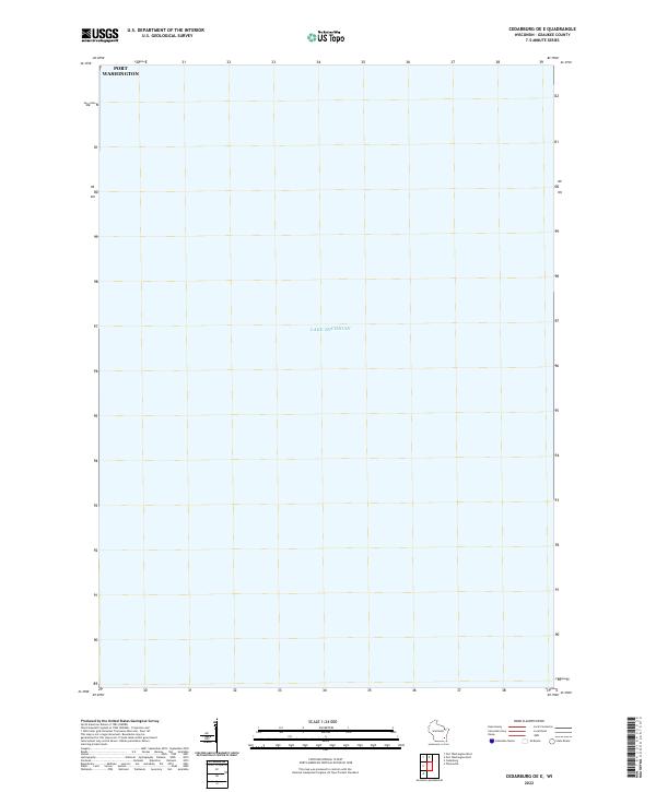 Cedarburg OE E, WI — USGS 7.5-minute topo (2022)