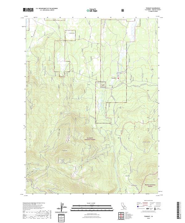 Tennant, CA — USGS 7.5-minute topo (2022)