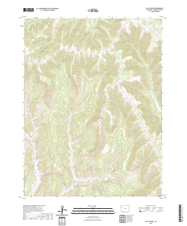 Calf Canyon, CO — USGS 7.5-minute topo (2022)