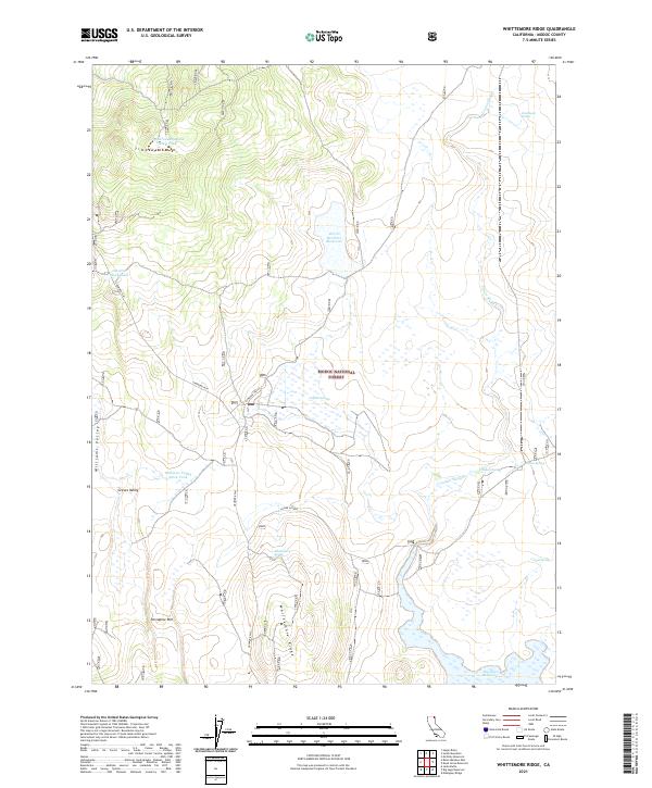 Whittemore Ridge, CA — USGS 7.5-minute topo (2021)