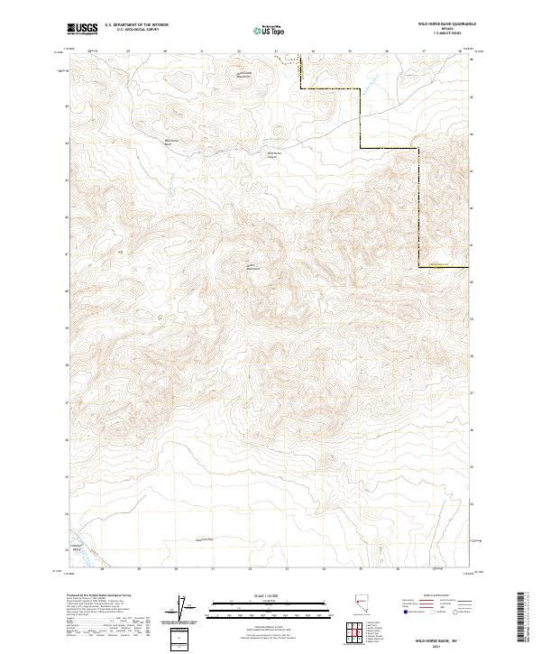 Wild Horse Basin, NV — USGS 7.5-minute topo (2021)