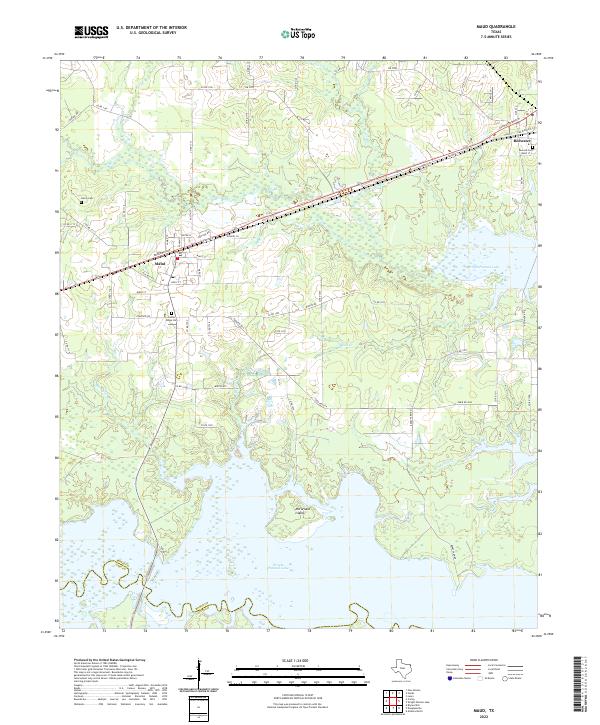 Maud, TX — USGS 7.5-minute topo (2022)