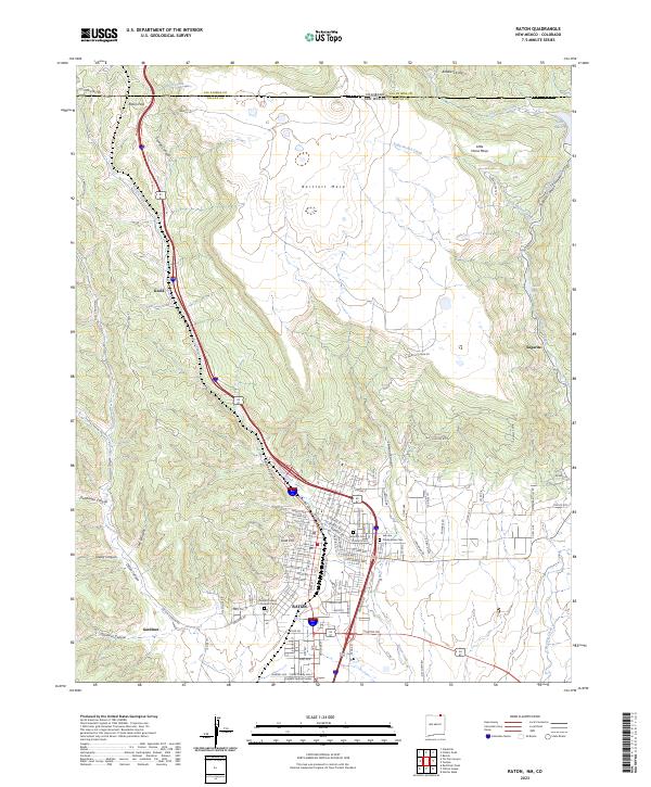 Raton, NM-CO — USGS 7.5-minute topo (2023)