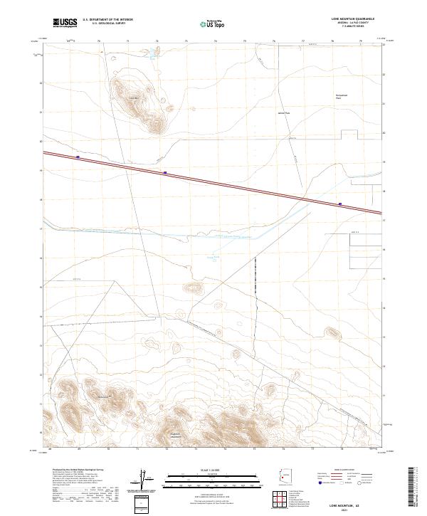 Lone Mountain, AZ — USGS 7.5-minute topo (2021)