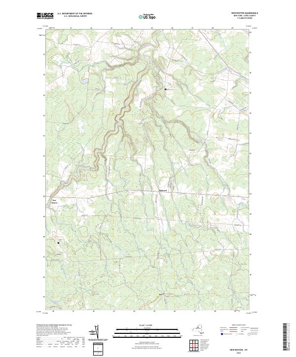 New Boston, NY — USGS 7.5-minute topo (2023)