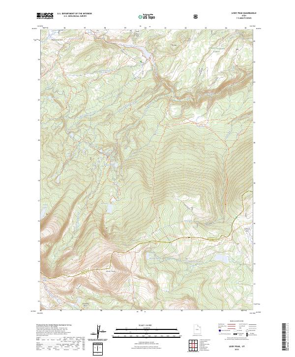 Leidy Peak, UT — USGS 7.5-minute topo (2023)