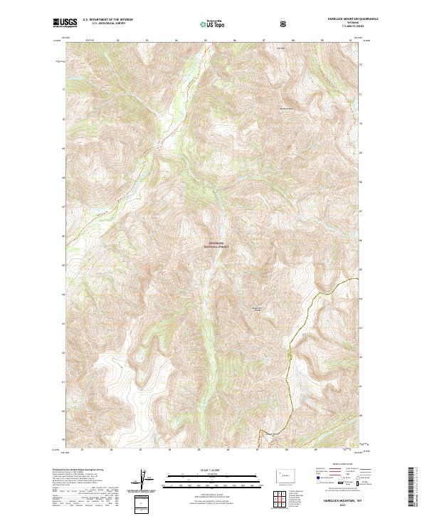 Hardluck Mountain, WY — USGS 7.5-minute topo (2021)
