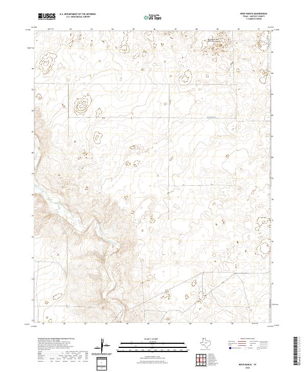 Beck Ranch, TX — USGS 7.5-minute topo (2022)