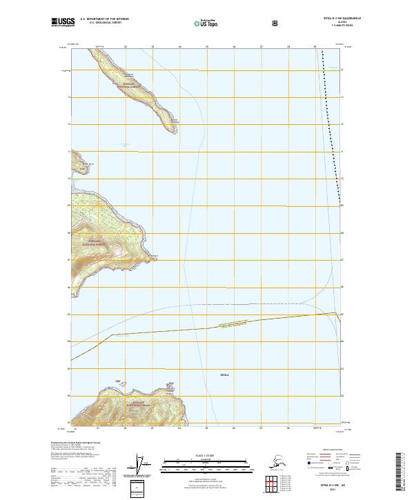 Sitka D-3 SW, AK — USGS 7.5-minute topo (2021)
