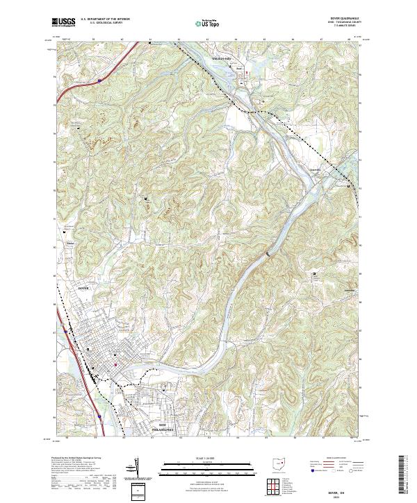 Dover, OH — USGS 7.5-minute topo (2023)