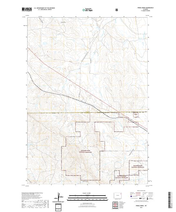 Freda Creek, WY — USGS 7.5-minute topo (2021)