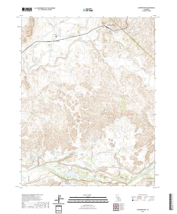 Cooperstown, CA — USGS 7.5-minute topo (2021)