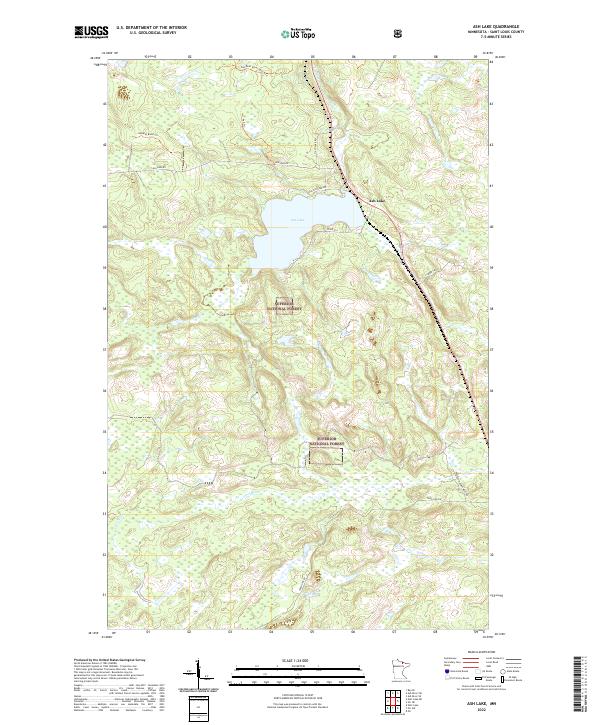 Ash Lake, MN — USGS 7.5-minute topo (2022)