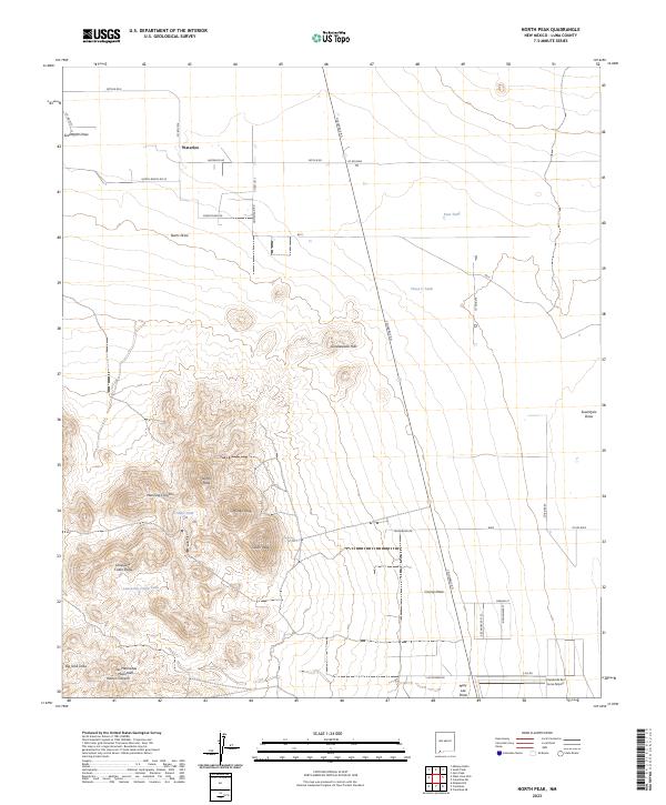 North Peak, NM — USGS 7.5-minute topo (2023)