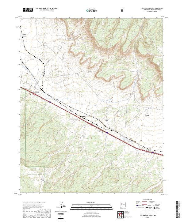 Continental Divide, NM — USGS 7.5-minute topo (2023)