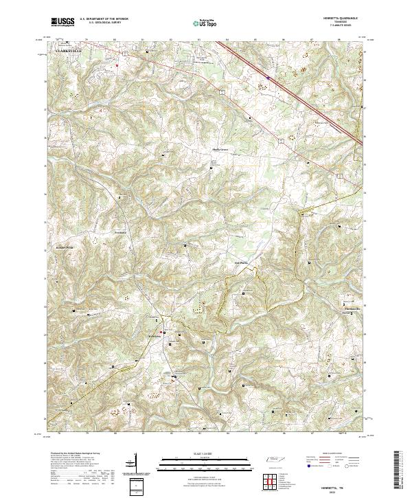 Henrietta, TN — USGS 7.5-minute topo (2022)