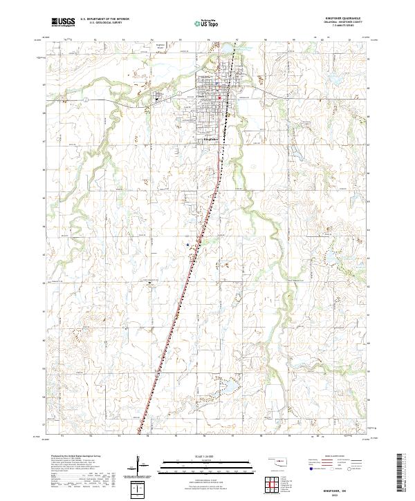 Kingfisher, OK — USGS 7.5-minute topo (2022)