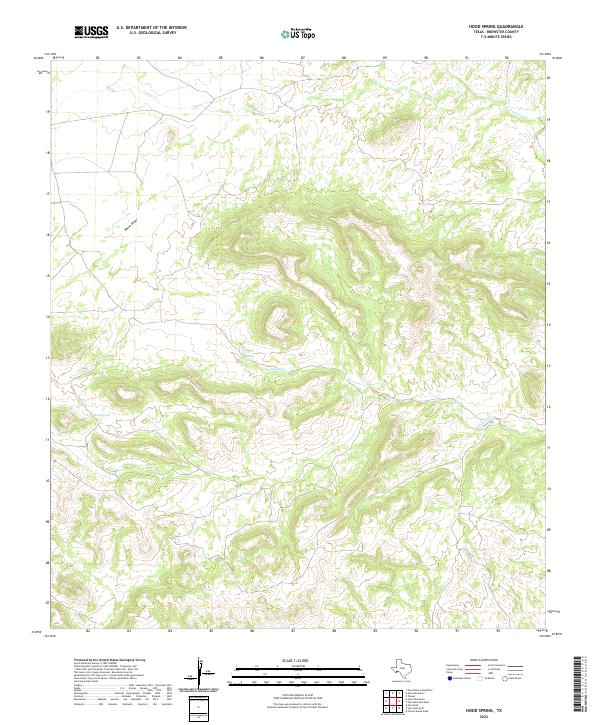 Hood Spring, TX — USGS 7.5-minute topo (2022)