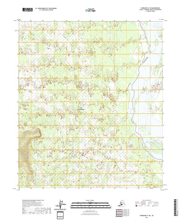 Fairbanks B-1 NE, AK — USGS 7.5-minute topo (2021)