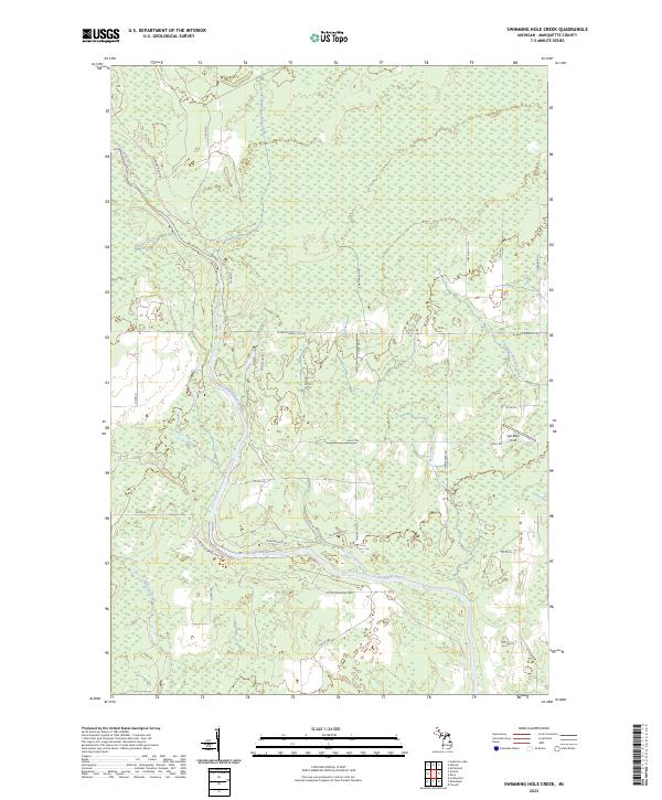 Swimming Hole Creek, MI — USGS 7.5-minute topo (2023)
