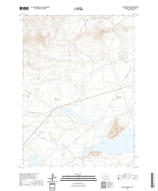 Sanford Ranch, WY — USGS 7.5-minute topo (2021)