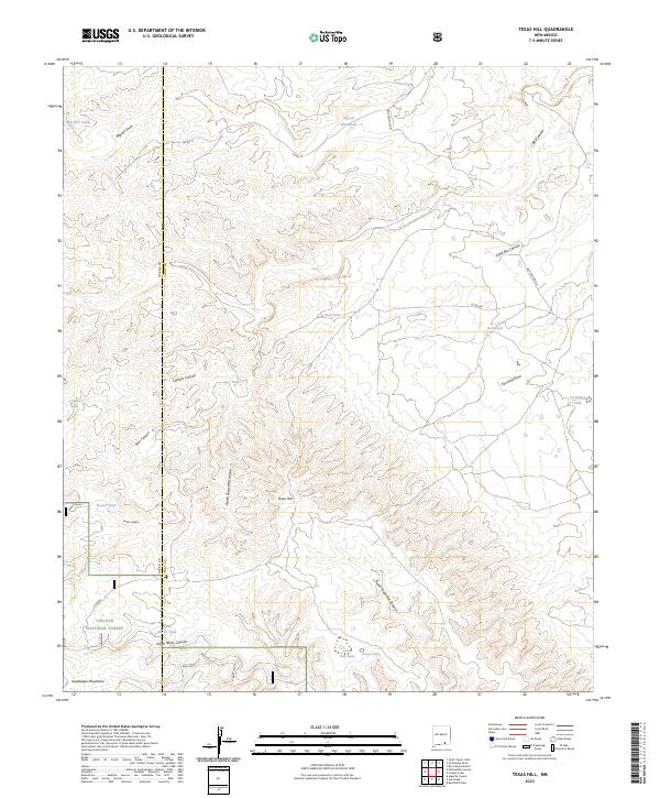 Texas Hill, NM — USGS 7.5-minute topo (2023)