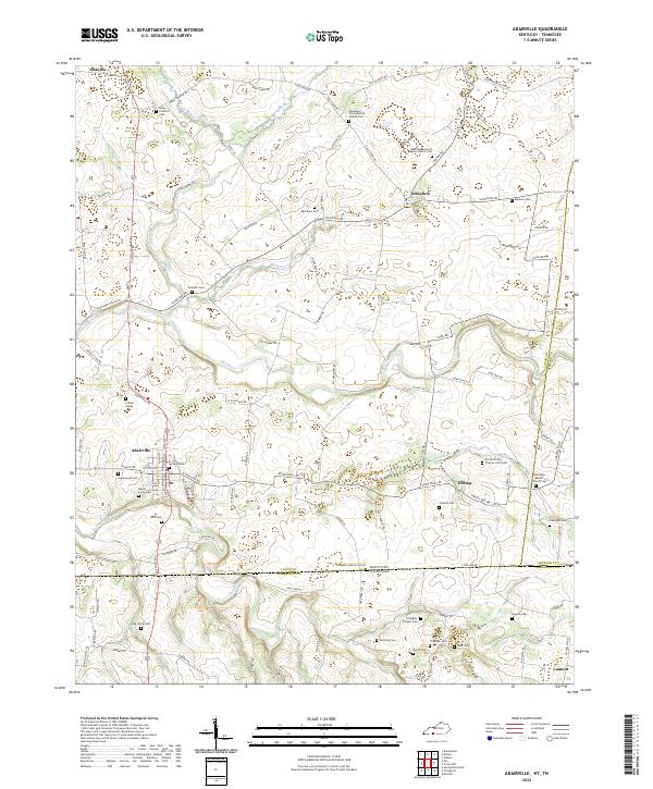 Adairville, KY-TN — USGS 7.5-minute topo (2022)