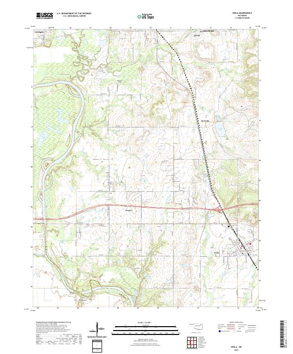 Inola, OK — USGS 7.5-minute topo (2022)