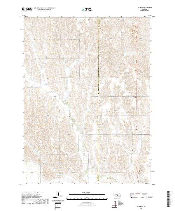 Miller SW, NE — USGS 7.5-minute topo (2021)