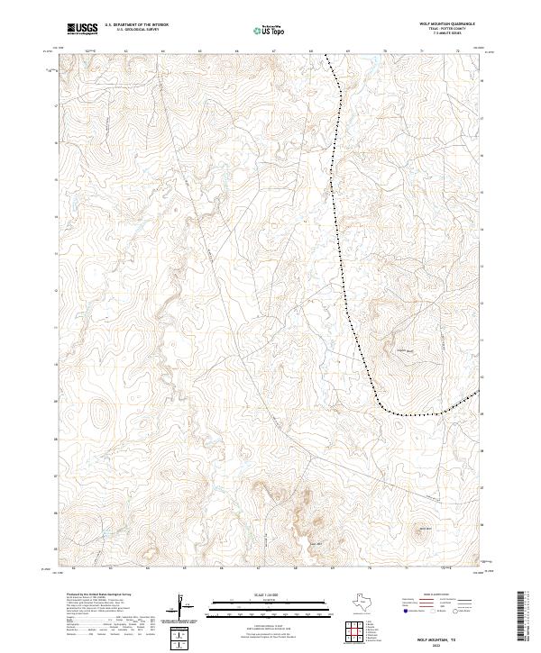 Wolf Mountain, TX — USGS 7.5-minute topo (2022)