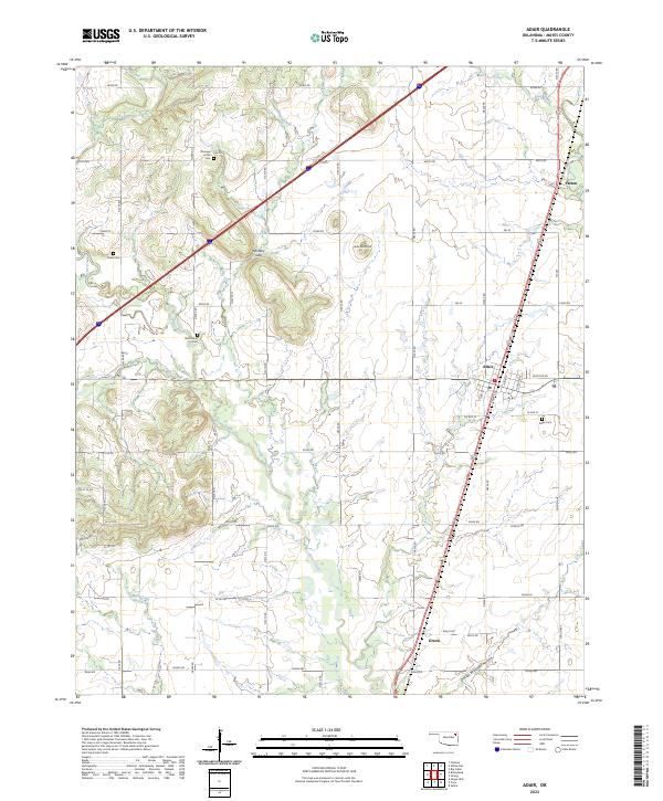Adair, OK — USGS 7.5-minute topo (2023)