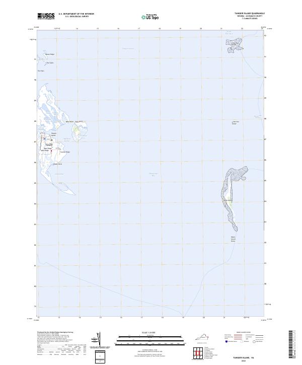 Tangier Island, VA — USGS 7.5-minute topo (2022)