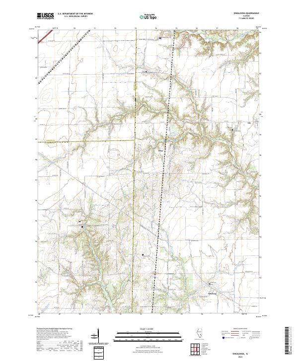 Oskaloosa, IL — USGS 7.5-minute topo (2024)