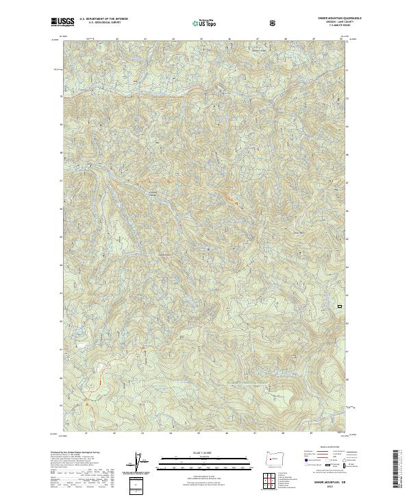 Sinker Mountain, OR — USGS 7.5-minute topo (2023)