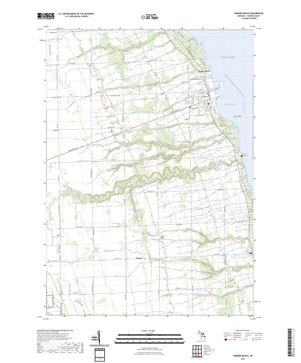 Harbor Beach, MI — USGS 7.5-minute topo (2023)