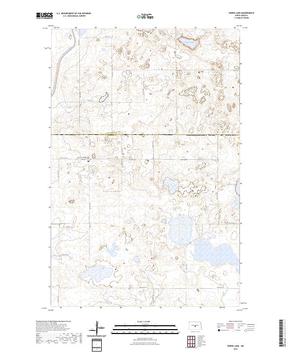 Horse Lake, ND — USGS 7.5-minute topo (2024)