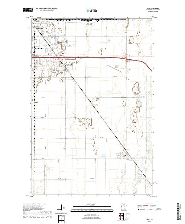 Sabin, MN — USGS 7.5-minute topo (2022)