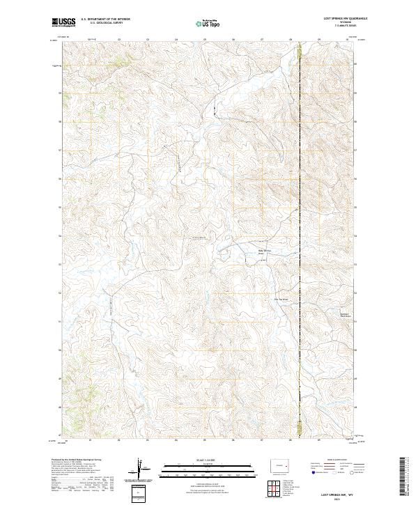 Lost Springs NW, WY — USGS 7.5-minute topo (2021)