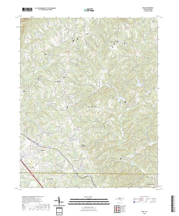 King, NC — USGS 7.5-minute topo (2022)